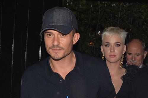 Katy Perry and Orlando Bloom seen leaving chiltern firehouse